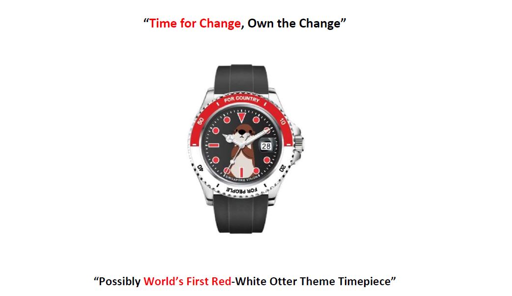 S.P.O.R.E Vision Watch – this limited-edition watch is possibly the world’s first Red-White Otter Theme inspired by Singapore’s National Flag - Alvinology