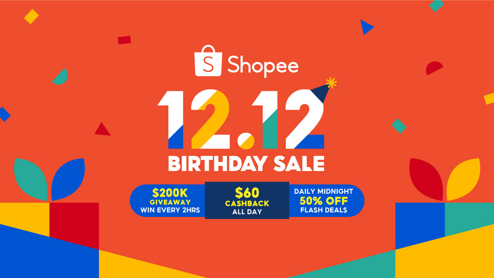 Shopee 12.12 Birthday Sale – up to $200,000 total worth of prizes including $60 cashback and 50% Off Flash Deals! See all promotions all here - - Alvinology