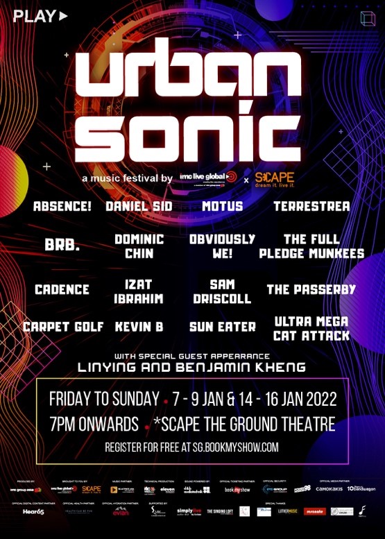 Singapore Urban Sonic Music Festival – 6 days, 2 consecutive weekends of  live shows by homegrown talents;