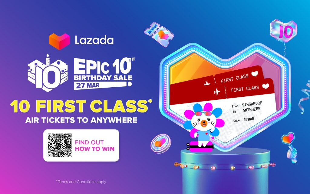 Lazada is giving away 10 First Class Tickets to Anywhere in the World this March! Start collecting your Golden Tickets today! - Alvinology
