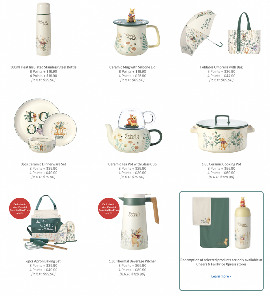Winnie the Pooh x FairPrice Meadow Garden Collection - so beautiful you gotta own them all - Alvinology