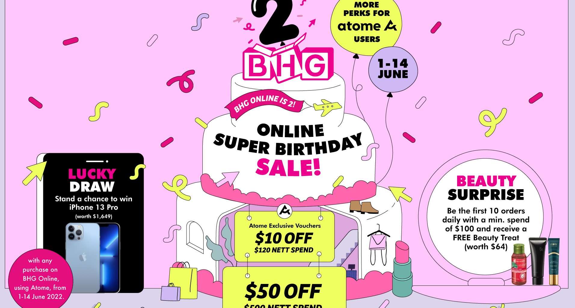 BHG Online Super Birthday Sale – Enjoy up to 70% OFF from your favourite brands and a chance to win an iPhone 13 Pro! - Alvinology