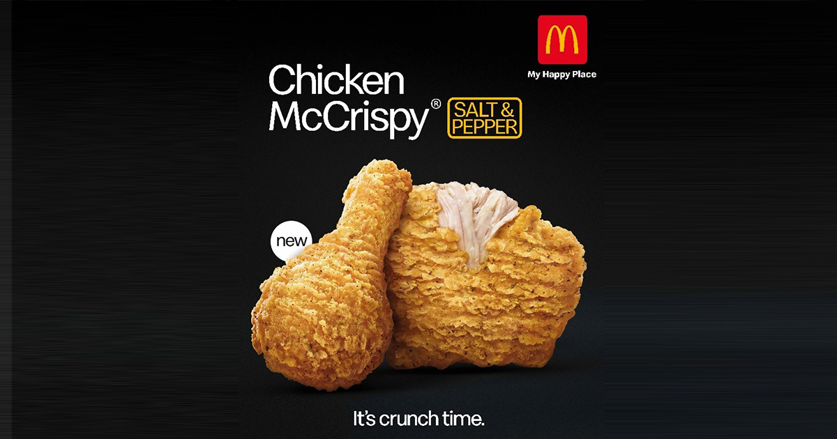 Your favourite McDonald’s Chicken McCrispy just got better with the all-new Salt & Pepper choice! - Alvinology