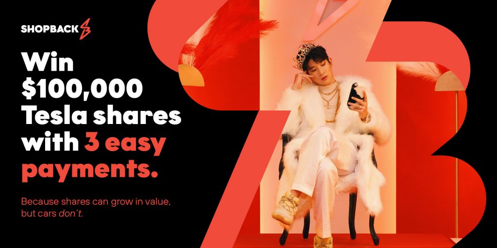 Stand a chance to win $100,000 worth of Tesla shares when you shop at ShopBack - buy now, pay later option now available - Alvinology