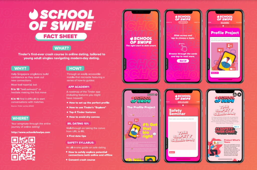 Tinder introduces “School of Swipe” microsite to help Singapore singles do better when online dating - Alvinology