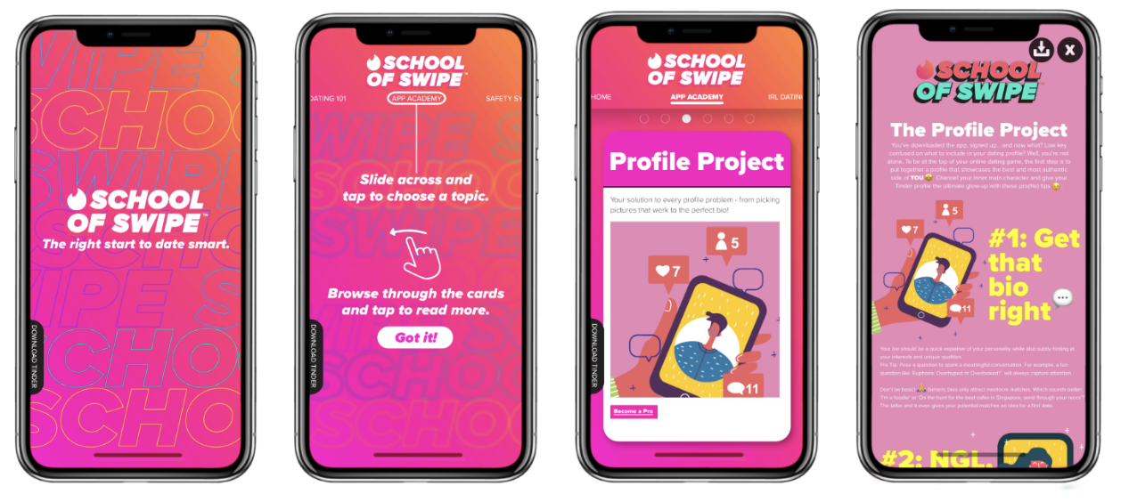 Tinder introduces “School of Swipe” microsite to help Singapore singles do better when online dating - Alvinology
