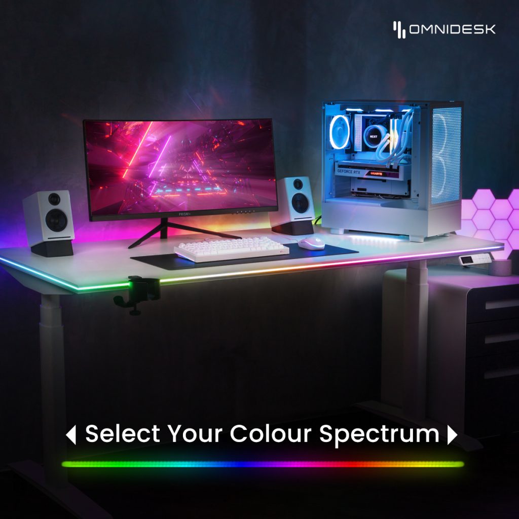 This edge-to-edge RGB desk will surely spice up your gaming setup – Omnidesk - Alvinology