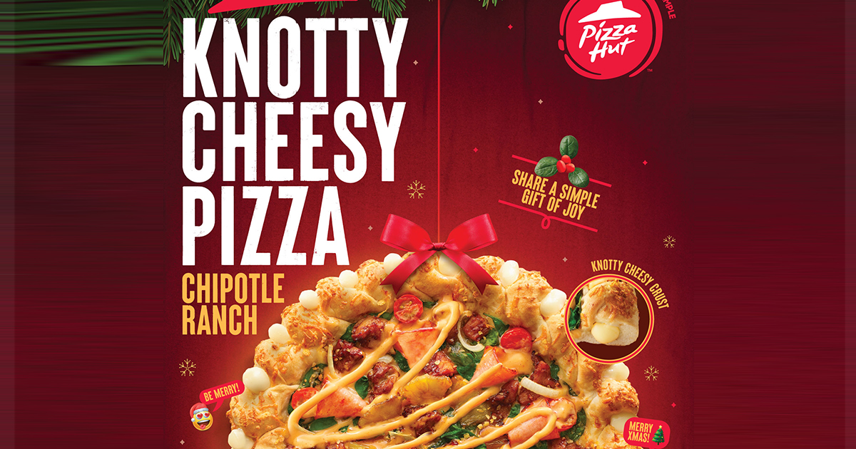 [PROMO CODES INSIDE] Savour your first slice of Christmas with Pizza Hut’s new Knotty Cheesy Pizza using these promo codes! - Alvinology