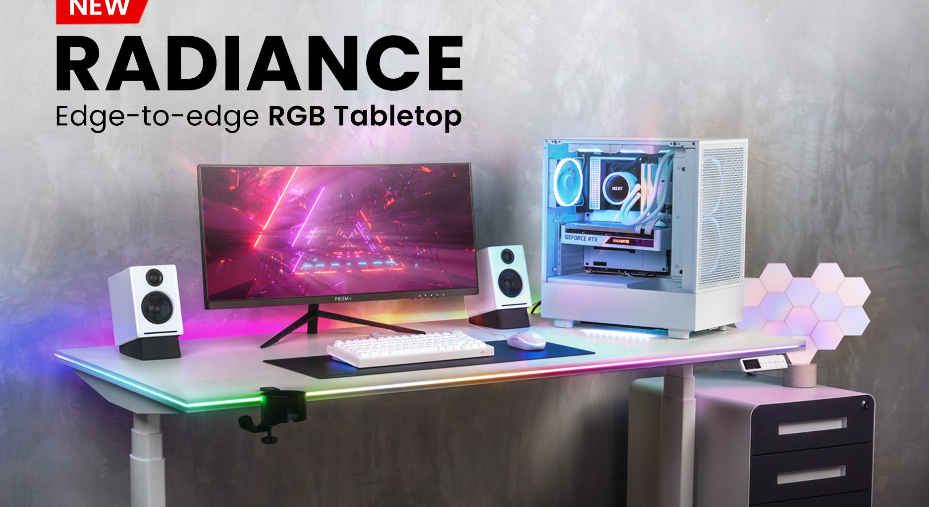 This edge-to-edge RGB desk will surely spice up your gaming setup – Omnidesk - Alvinology