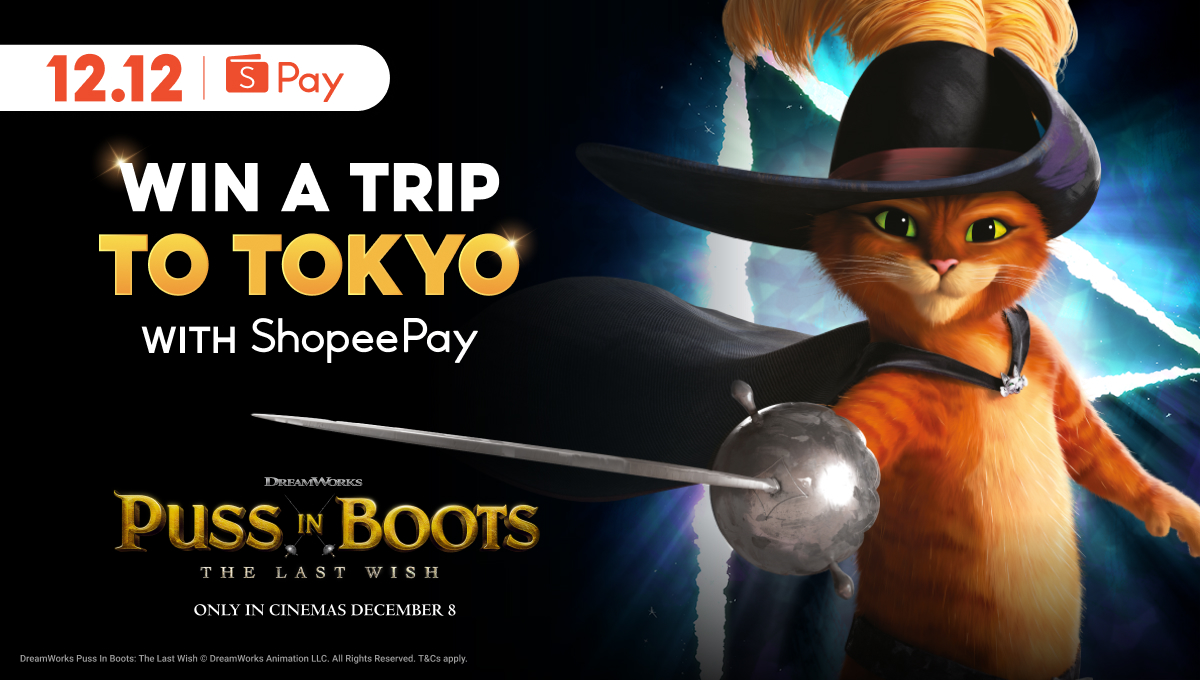 WIN a 4-day trip to Tokyo from ShopeePay x Puss in Boots: The Last Wish Giveaway - Alvinology