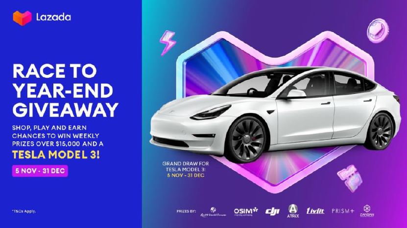 [GIVEAWAY] WIN a TESLA MODEL 3 this Lazada 11.11 Biggest One-Day Sale! - Alvinology
