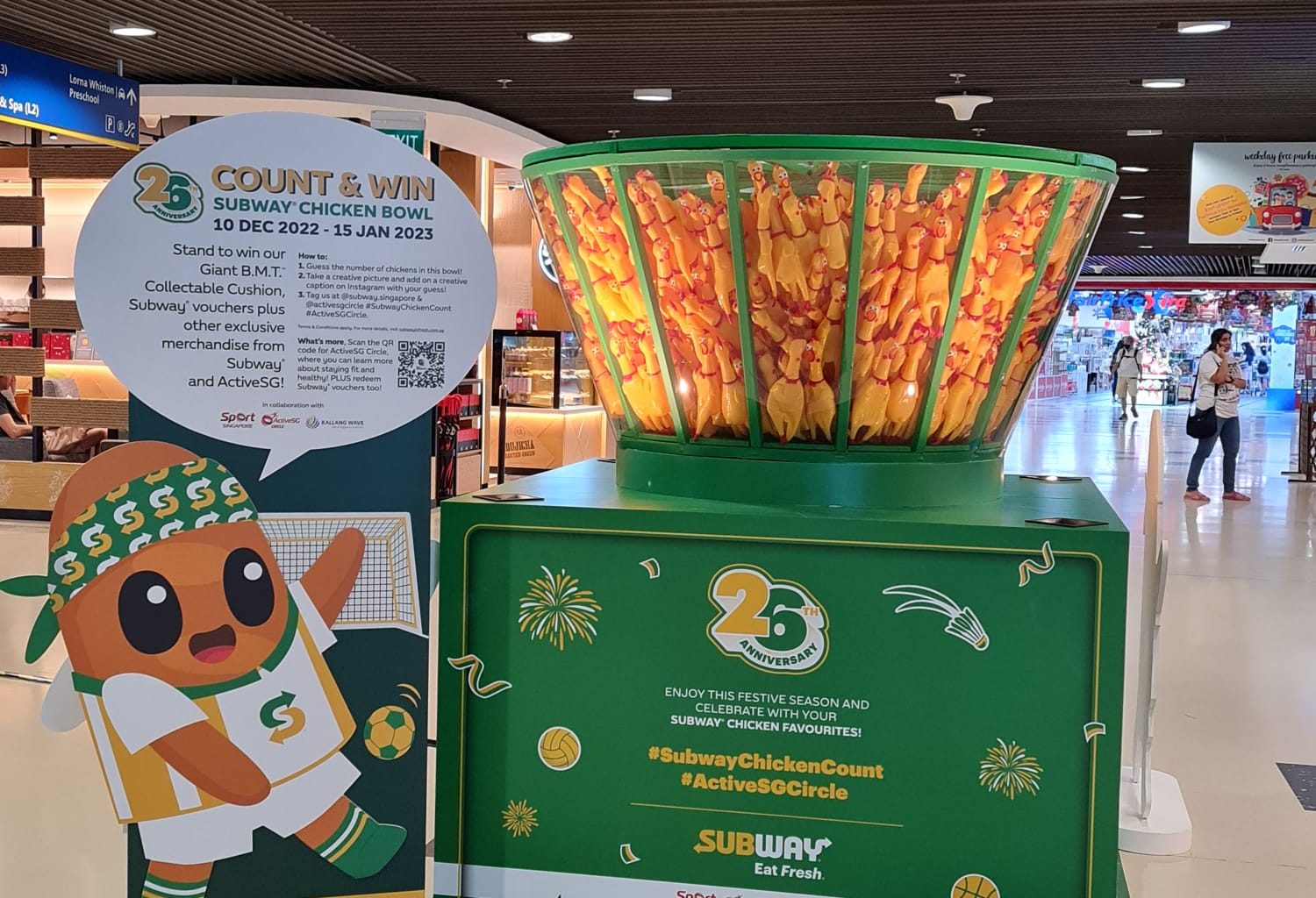 WIN exclusive Subway x Sport Singapore merchandise just by counting chickens! - Alvinology