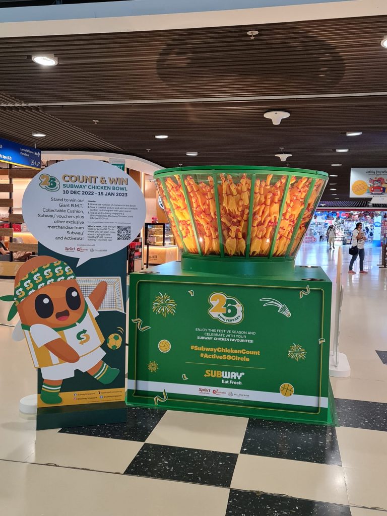 WIN exclusive Subway x Sport Singapore merchandise just by counting chickens! - Alvinology