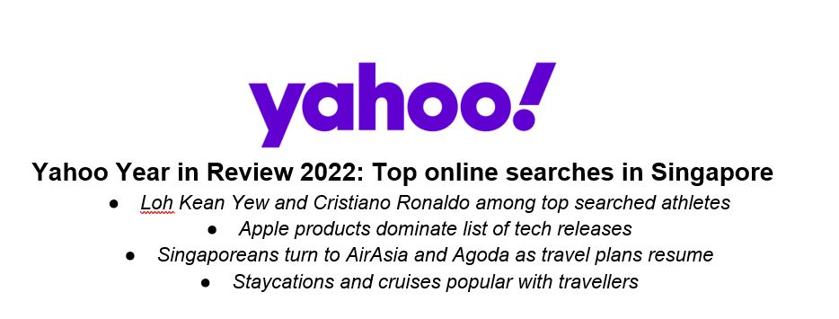 Top Online Searches in Singapore on Yahoo this 2022 - Alvinology