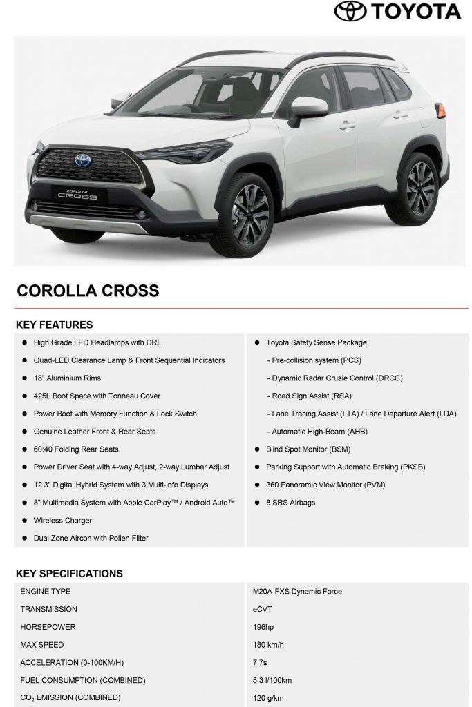 Toyota unveils its first Electric SUV “bZ4X” along with all-new “Corolla Cross’ and racing machine “GR86” - Singapore Motorshow 2023 - Alvinology