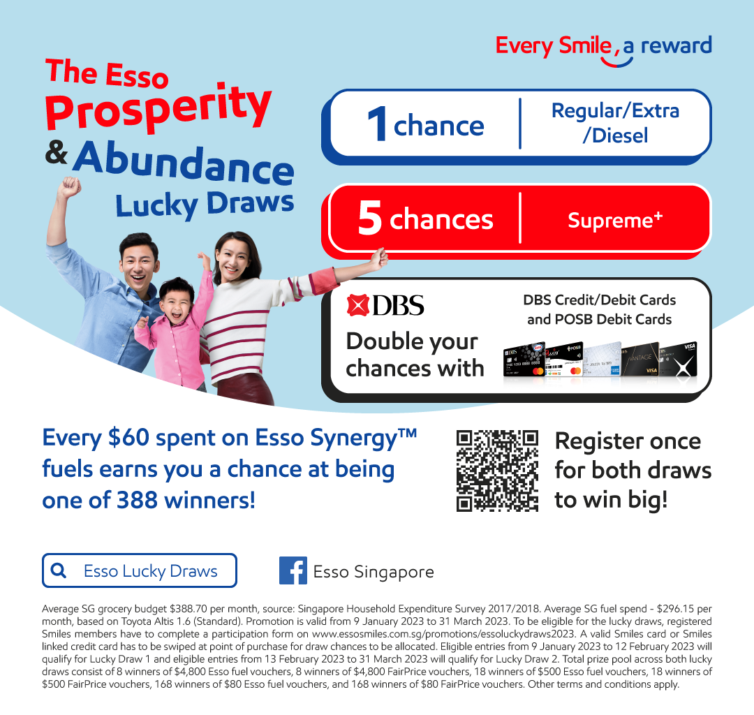 WIN over $120,000 worth of prizes at the Esso Prosperity & Abundance Lucky Draws! - Alvinology