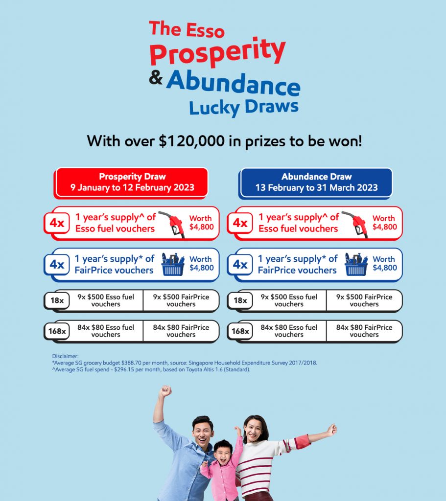 WIN over $120,000 worth of prizes at the Esso Prosperity & Abundance Lucky Draws! - Alvinology