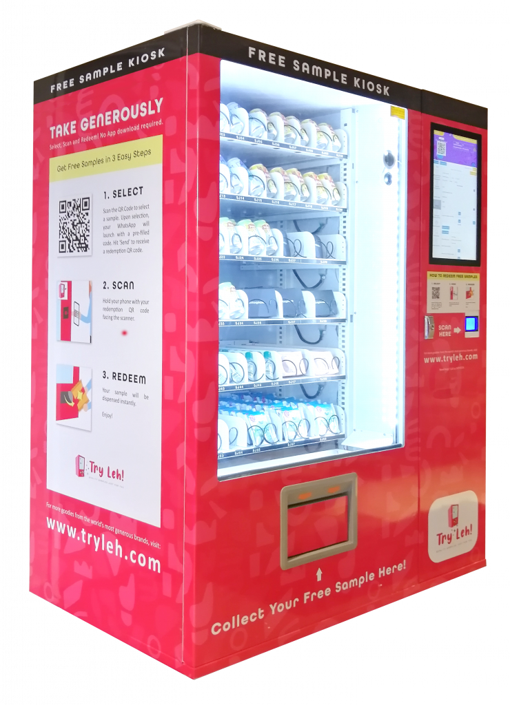 Try Leh’s Product Sampling Vending Machines allow Brands to Showcase Products and Services for you to try for FREE! - Alvinology