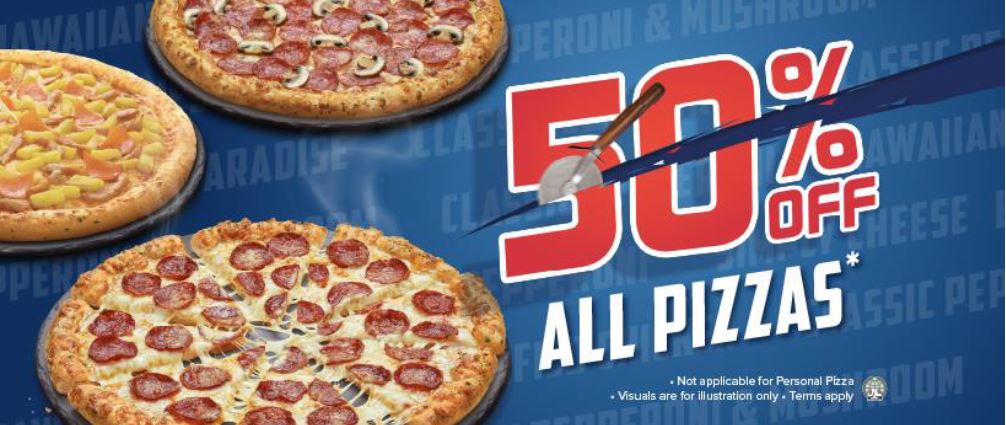 Domino’s Pizza Singapore’s 50% OFF PROMO for all pizza is here to stay forever! - Alvinology