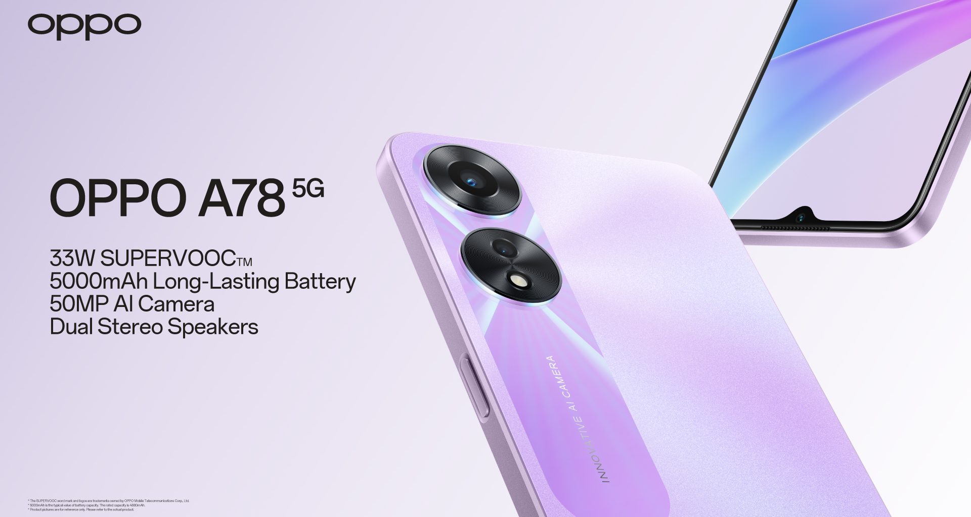 The new OPPO A78 5G will hit the shelves on 4 February and it comes with 5,000mAh large battery with 33W SUPERVOOC charging capability - Alvinology