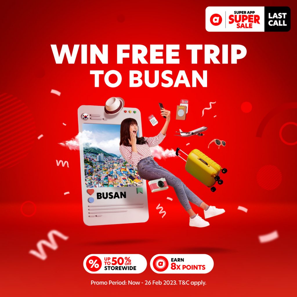 WIN a FREE Trip to Busan, South Korea with airasia Super App Super Sale happening today till 26 February! [PROMO CODE INSIDE] - Alvinology