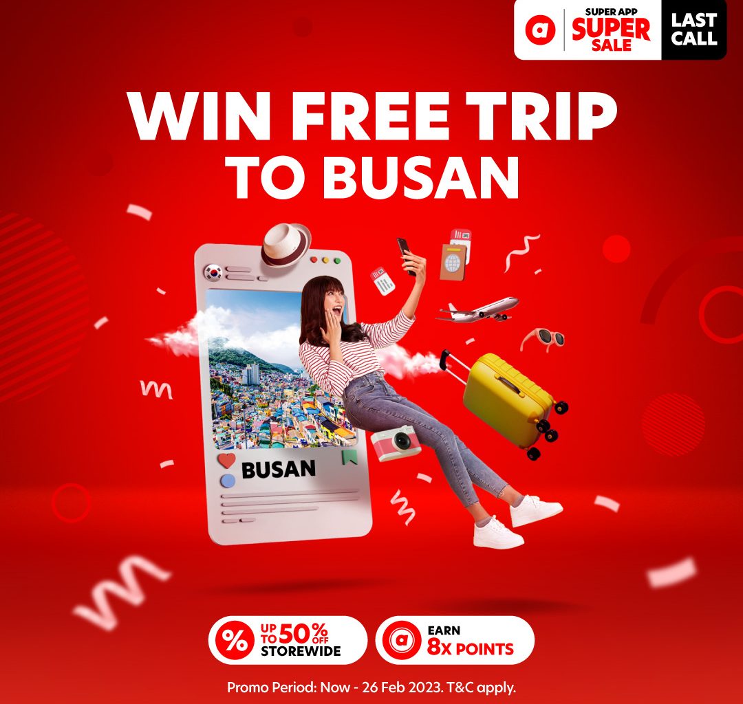 WIN a FREE Trip to Busan, South Korea with airasia Super App Super Sale happening today till 26 February! [PROMO CODE INSIDE] - Alvinology