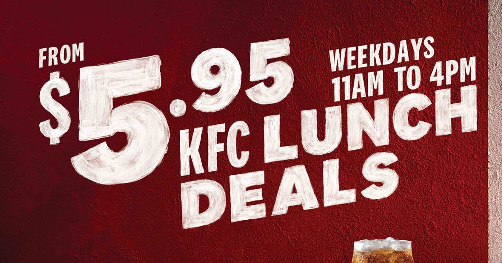 Say “I LOVE KFC LUNCH DEALS” at selected KFC outlets on 1 March at lunchtime and receive a FREE KFC Shrooms Burger Lunch Meal! First 100 only! - Alvinology