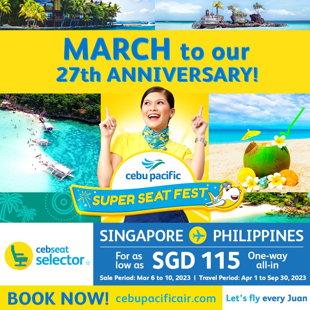 [PROMO] Hurry and Grab Cebu Pacific flights from Singapore to Manila for as low as SGD 115 from now till 10 March! - Alvinology