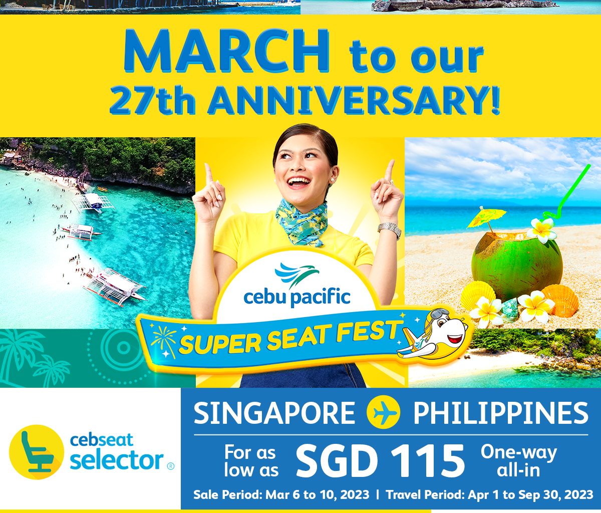 [PROMO] Hurry and Grab Cebu Pacific flights from Singapore to Manila for as low as SGD 115 from now till 10 March! - Alvinology