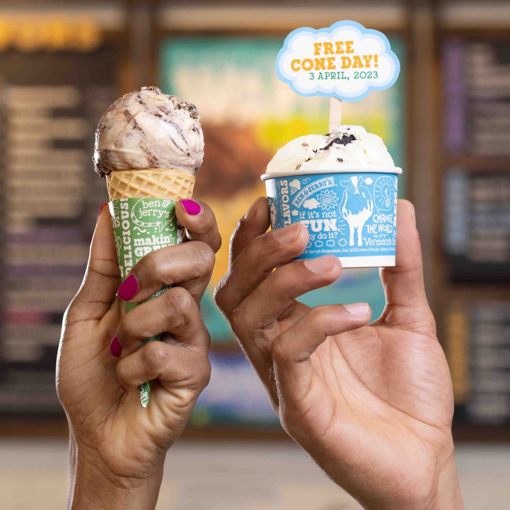 Ben & Jerry's FREE CONE DAY is back! Don’t miss a scoop this 3 April at the Scoop Shop in Vivo City! - Alvinology