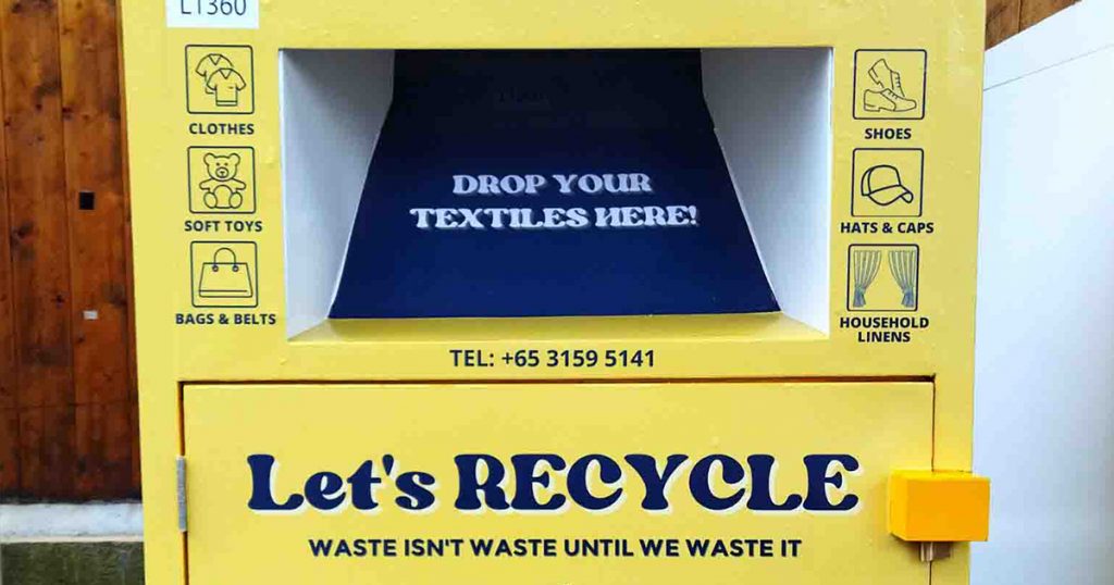 NEX invites you to donate your clean pre-loved textiles at its Cloop Textile Recycling Bin for reuse, upcycle, and recycle purposes - Alvinology