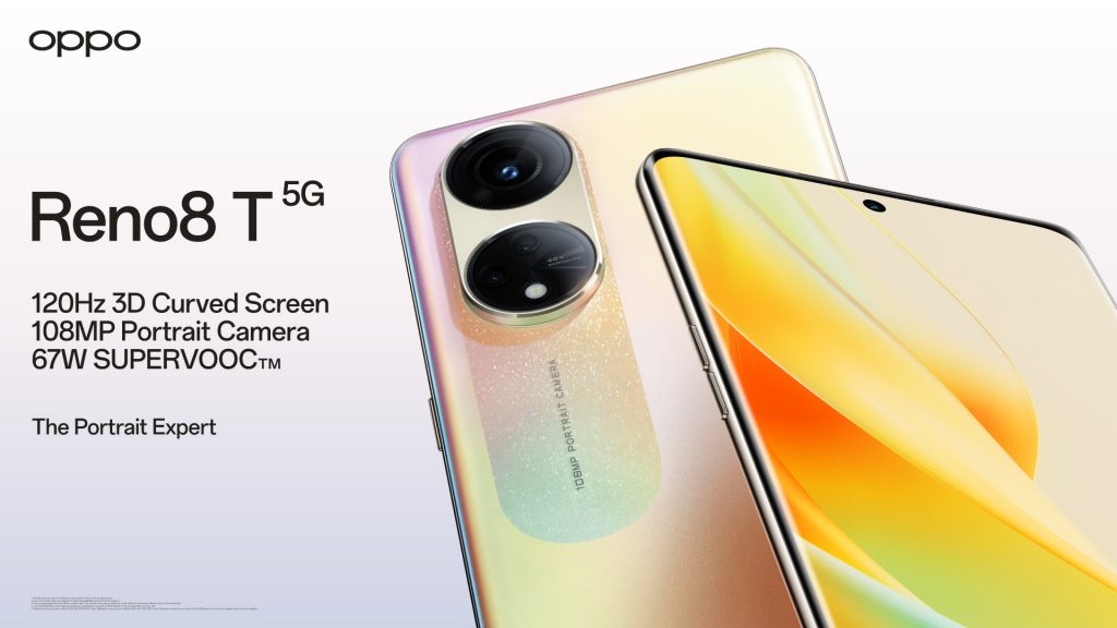 OPPO Reno8 T 5G sports a 108MP Portrait Camera with premium Dual Micro-Curved Design - Alvinology