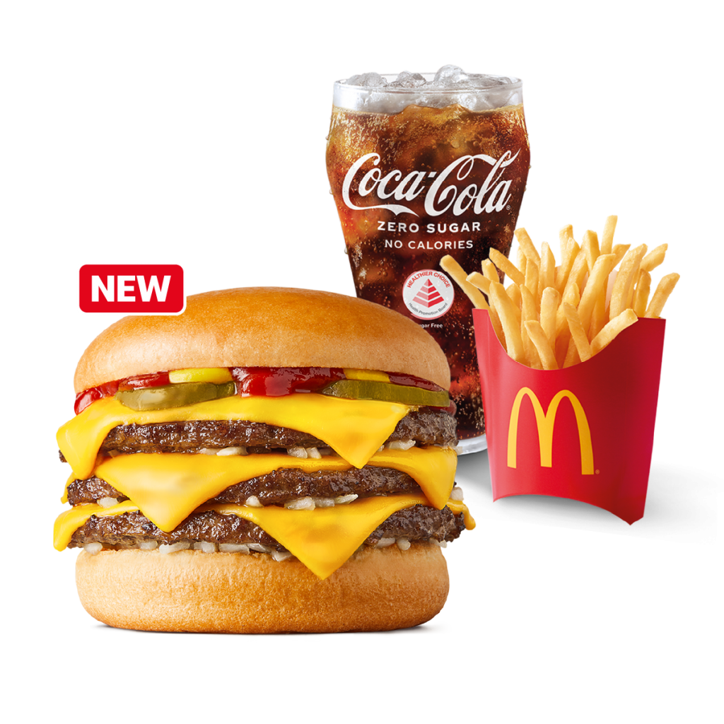 Treat your taste buds not just twice, but thrice as nice with McDonald’s new limited-time Triple Cheeseburger! - Alvinology