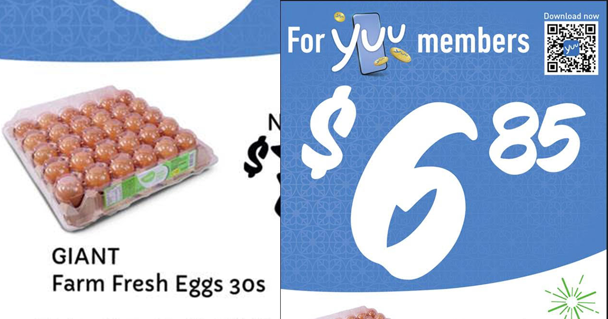 Grab Farm Fresh Eggs (30s) for only $6.85 at Giant Singapore from now till 23 April! - Alvinology