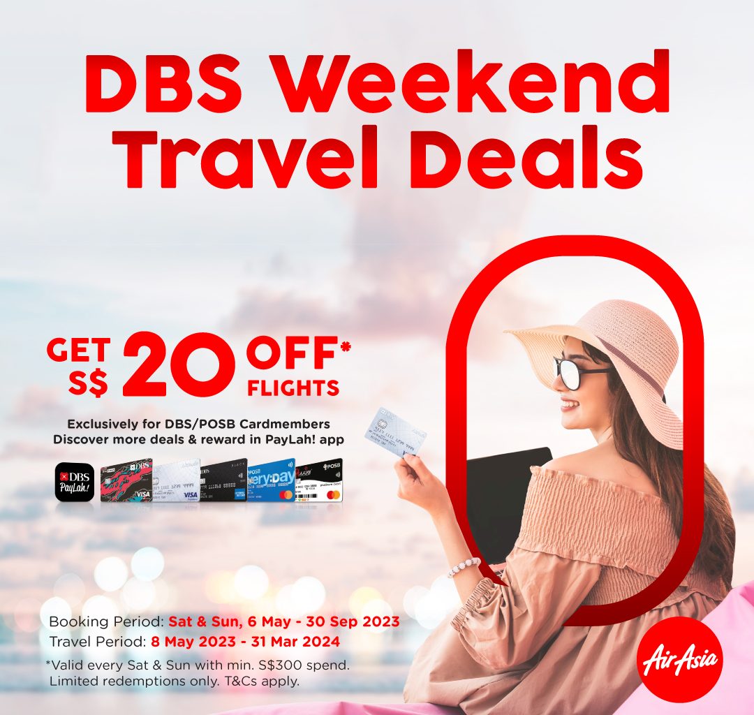 Book with your DBS/POSB Card to get $20 OFF on AirAsia flights! - Alvinology
