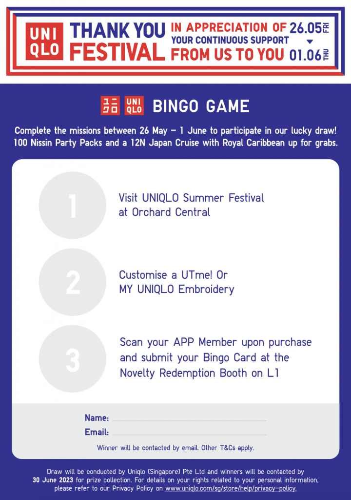 WIN a 12-night cruise to Japan worth $10,000 at UNIQLO Singapore’s Thank You Festival! - Alvinology