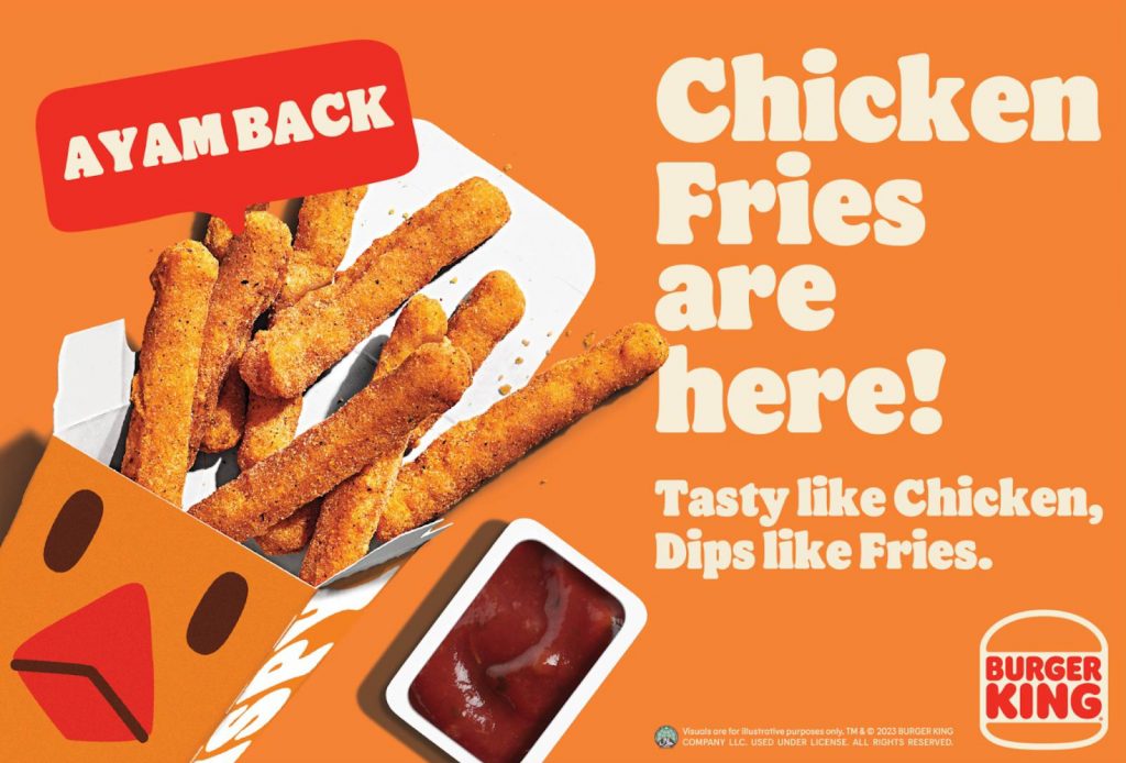 Burger King’s Chicken Fries is BACK! Savour the taste of chicken in a dippable shape of a french fry! - Alvinology