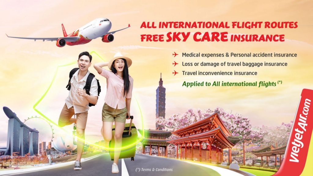 Flying with Vietjet now grants you complimentary Sky Care travel insurance with benefits of up to VND100 million - Alvinology