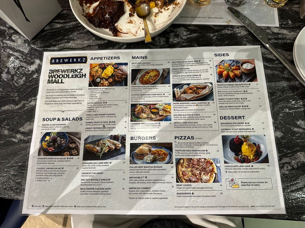 [Review] Brewerkz @ Woodleigh Mall - Wide Selection of Outlet Exclusive Singapore-inspired Fusion Delights - Alvinology