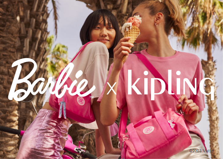 Check out the Barbie x Kipling collection featuring shiny pink bags for effortless everyday styles - Alvinology