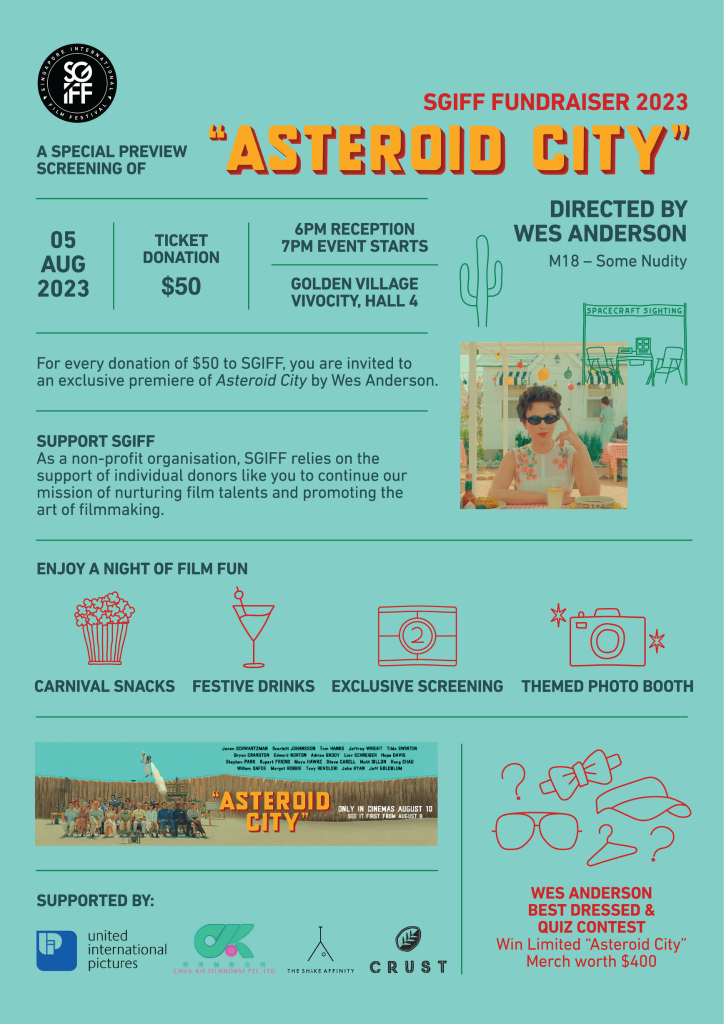 Secure your spot for the special screening of ASTEROID CITY for only $50! Secure your spot for the special screening of ASTEROID CITY for only $50! - Alvinology