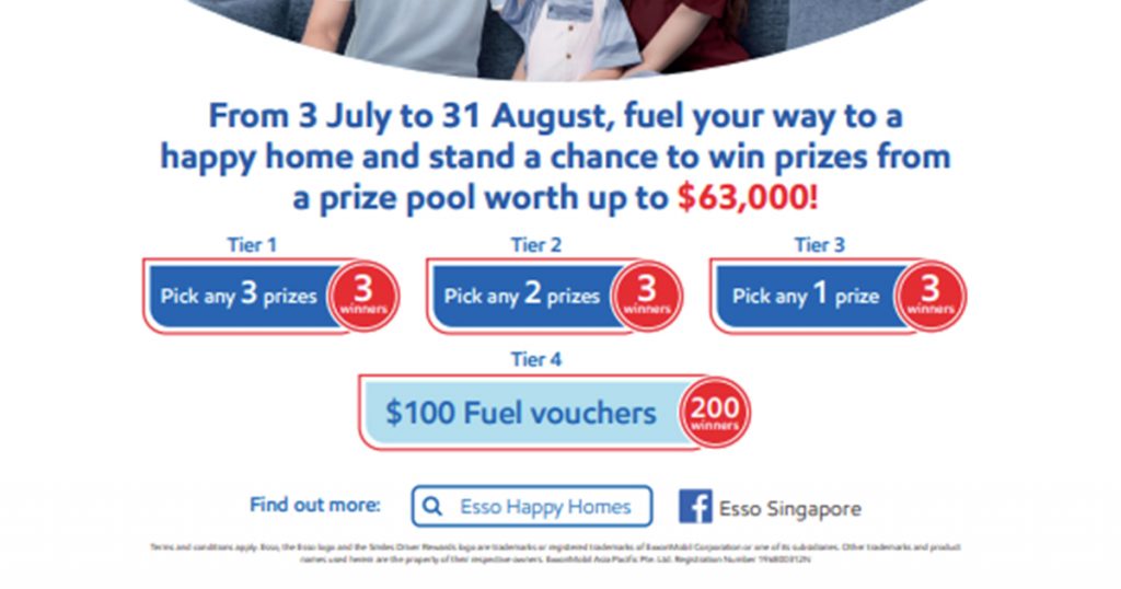 WIN from a prize pool worth up to $63,000 with every $60 spent on Esso Synergy fuels! - Alvinology
