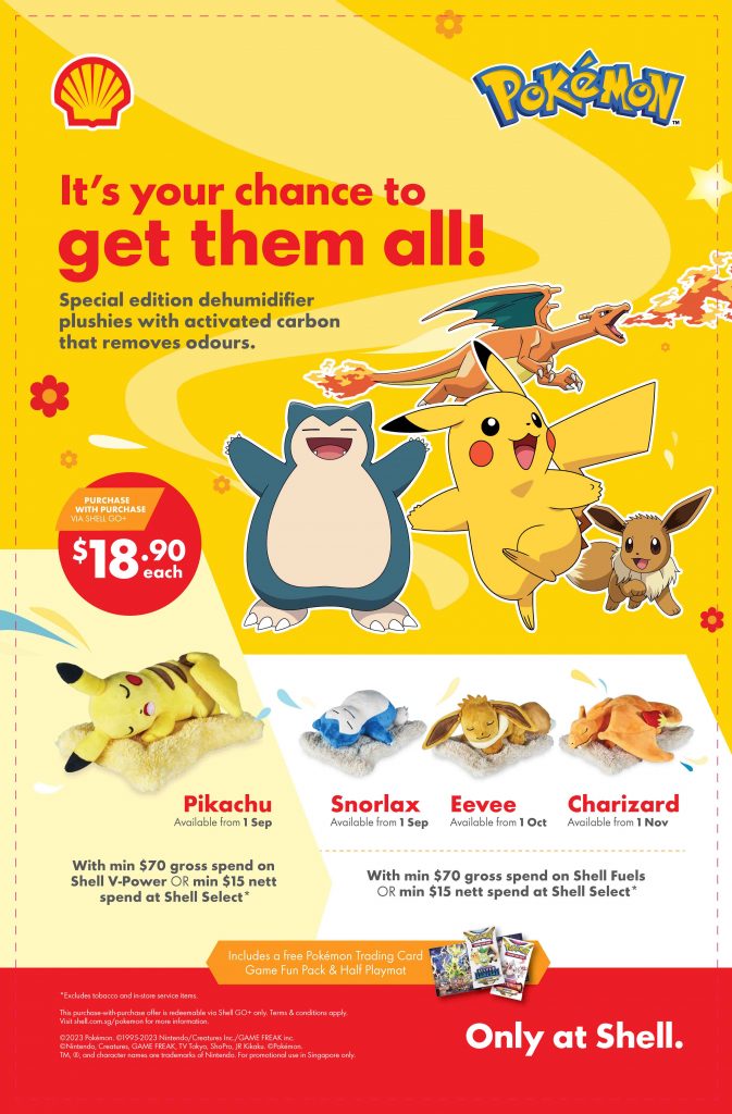 Catch 'Em All: Pokémon Dehumidifier Plushies are Now Available at Shell! - Alvinology