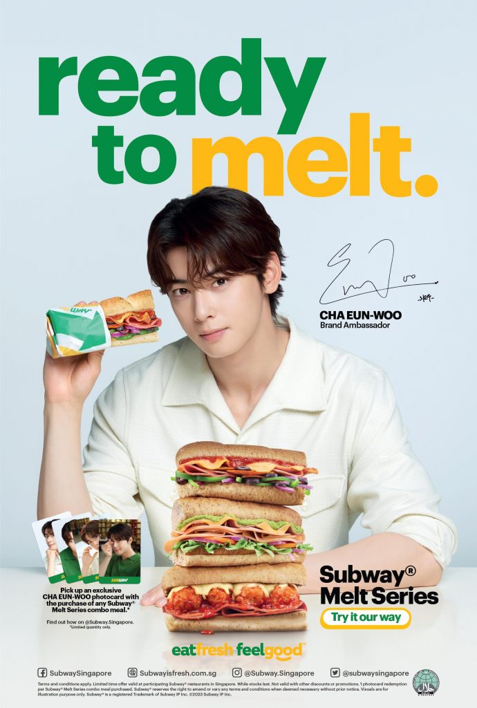 Indulge in Melt-Worthy Delights with CHA EUN-WOO and the new Subway Melt Series! - Alvinology