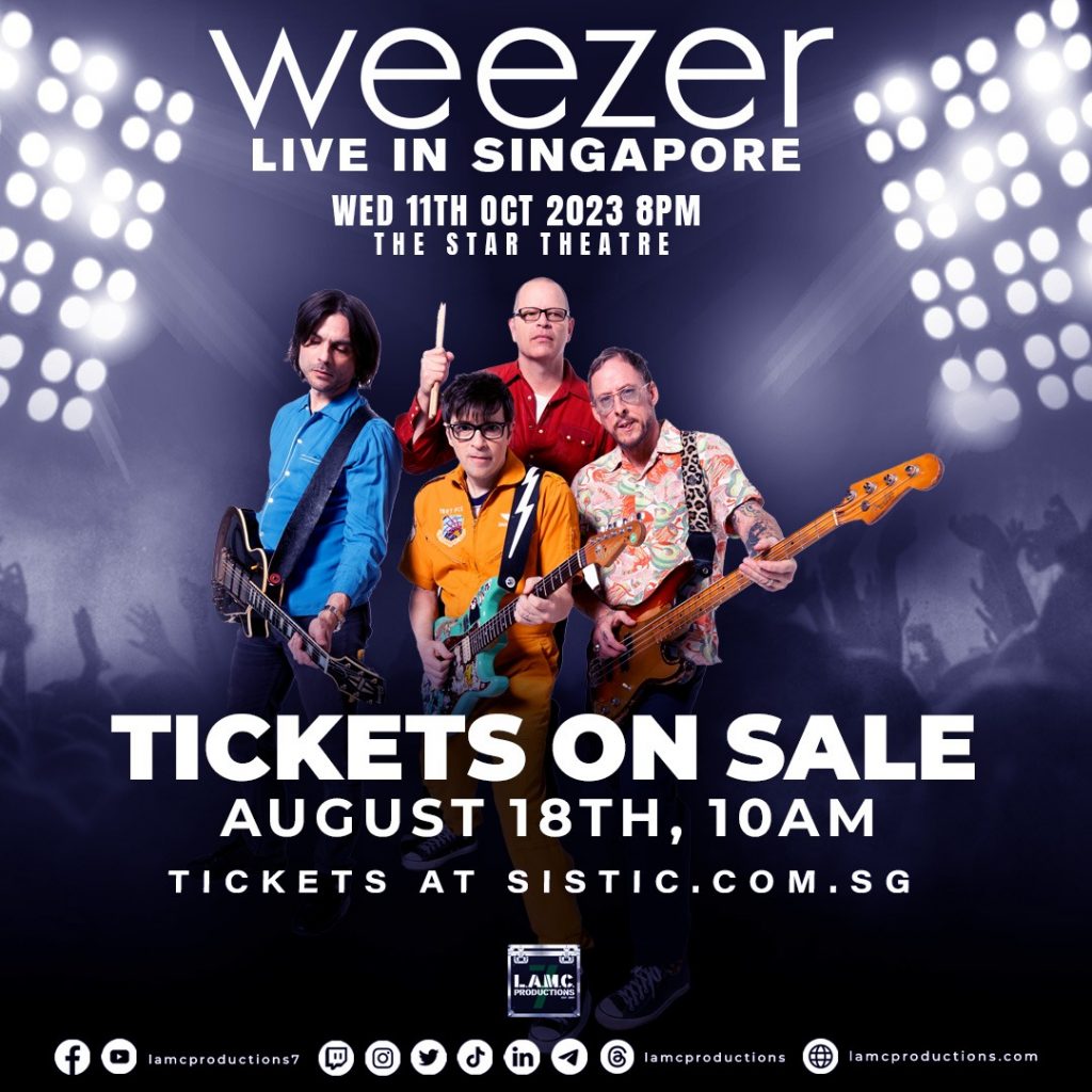 Get Ready to Rock: Weezer's Indie Rock Extravaganza Hits Singapore! - Alvinology