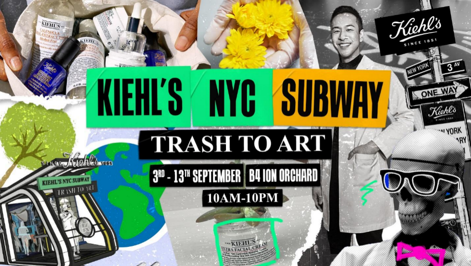 Step into the World of Beauty and Sustainability: Kiehl’s Unveils the “Trash to Art” Transformation at ION Orchard Mall - Alvinology
