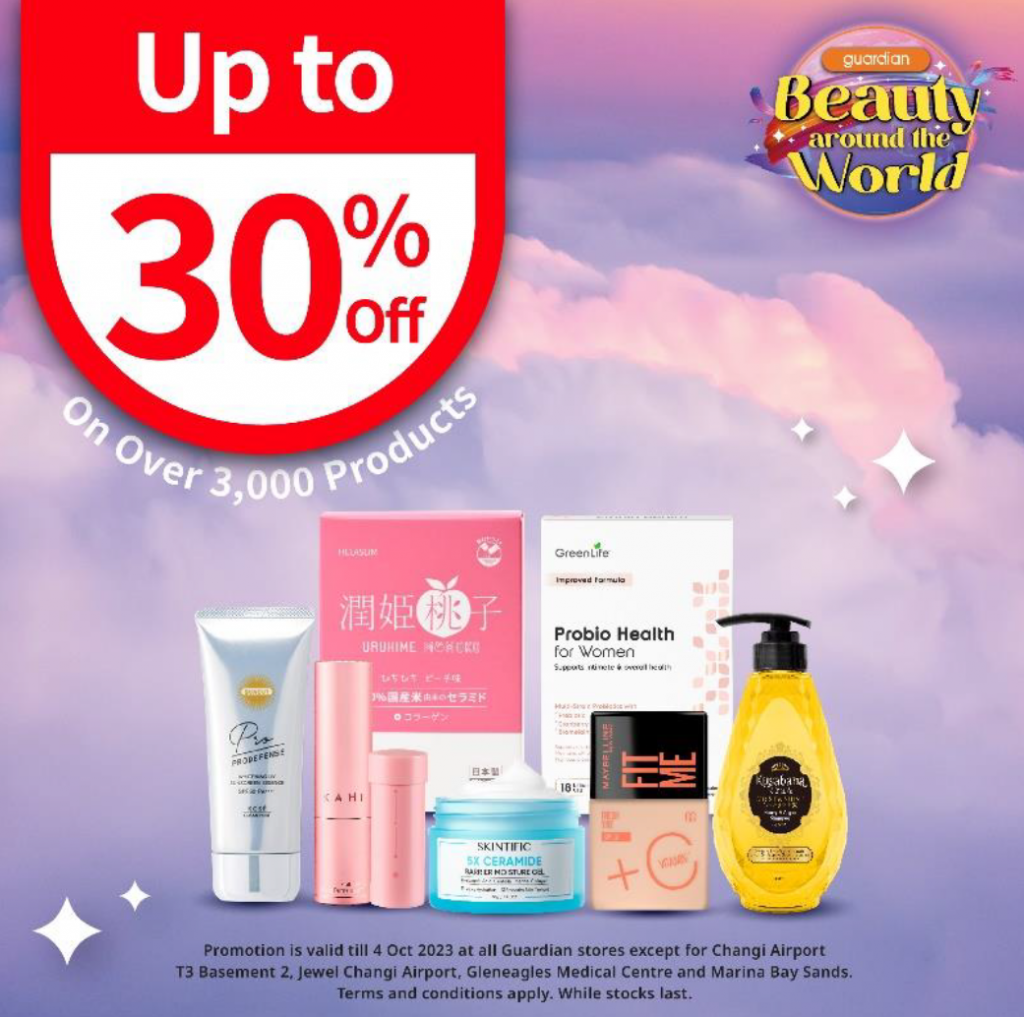 Enjoy Up to 30% OFF on over 3,000 products at Guardian’s latest campaign “Beauty Around The World” - Alvinology