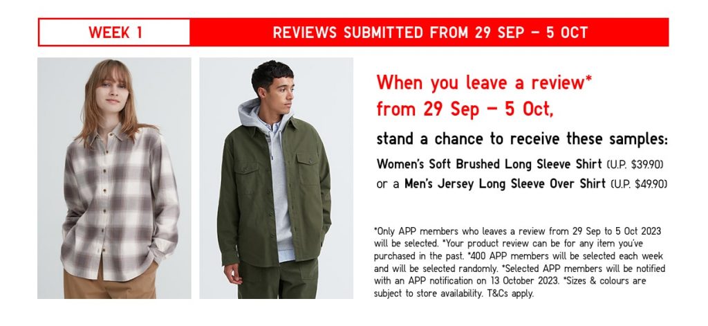 UNIQLO Singapore APP Member Festival: Shop, Review, and Win! - Alvinology