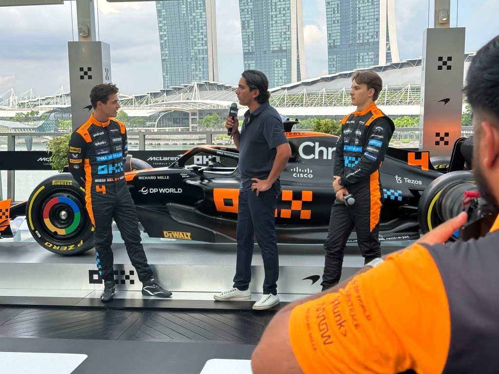 OKX Unveils McLaren MCL60 Race Car "Stealth Mode" for Singapore Grand Prix - Alvinology