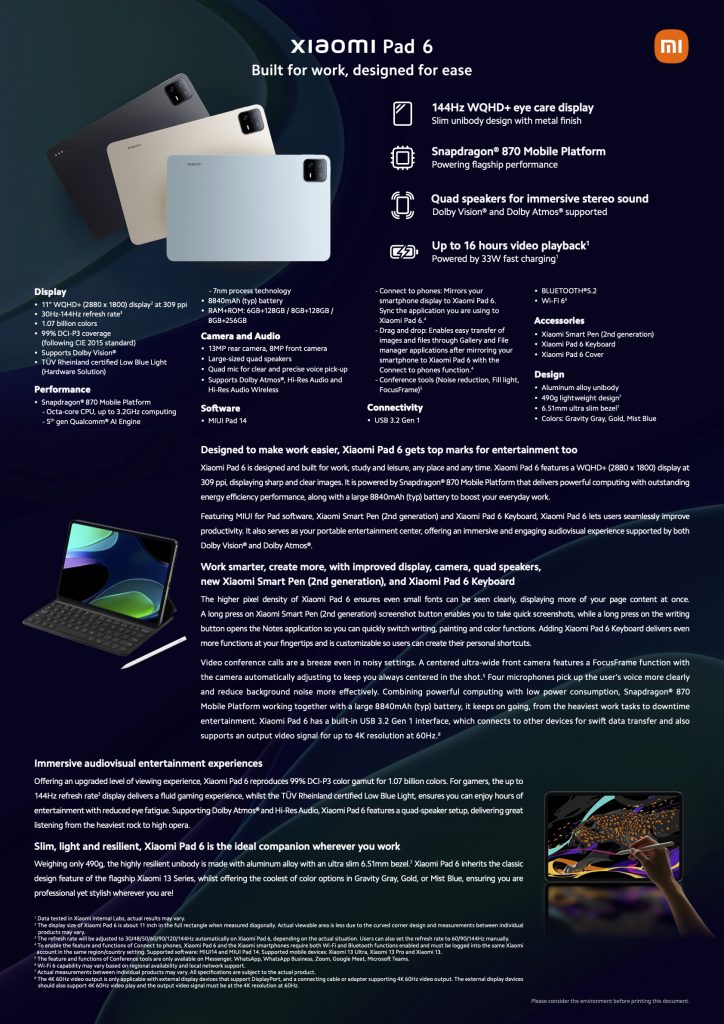 [Review] Xiaomi Pad 6: Your Ultimate Lifestyle Companion - Alvinology
